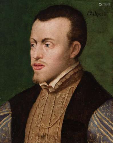 Spanish school, around 1555."Portrait of Felipe, Prince...