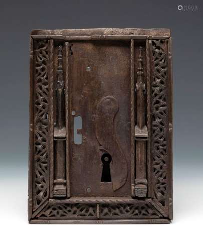 Lock from the 16th century.Wrought iron.Without key.