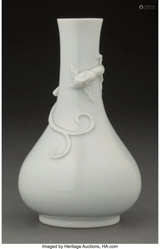 A Chinese Blanc de Chine Dragon Porcelain Vase,