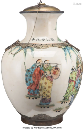 A Chinese Gilt Bronze Mounted Porcelain Vase 21