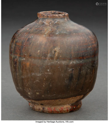 A Chinese Jian Ware Jar, Song Dynasty Marks: inc