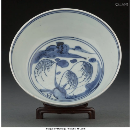 A Chinese Blue and White Bowl Marks: six-charact