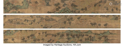A Chinese Ink and Color on Silk Scroll Marks: th
