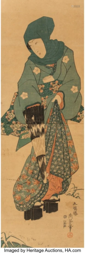 Japanese School (19th Century) Two Prints, 19th