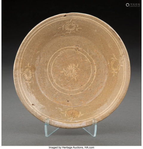 A Korean Glazed Dish, Koryo dynasty 1-1/2 x 5 in