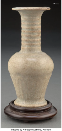 A Korean Glazed Ceramic Vase 6-1/8 x 3 inches (1