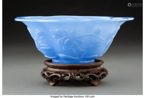 A Large Chinese Peking Glass Bowl, 19th century