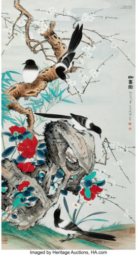 Attributed to Yu Feian(Chinese, 1888–1959) Bir