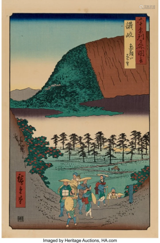 Utagawa Hiroshige I (Japanese, 1797-1858) 'Sanuk