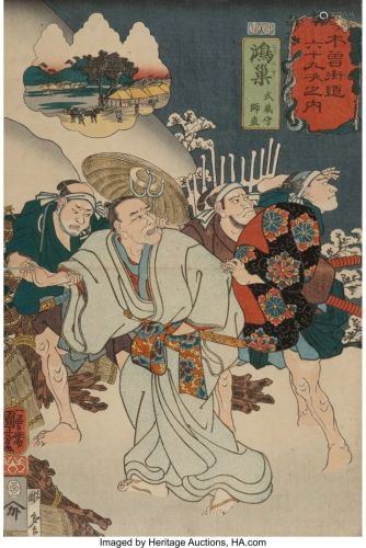 Utagawa Kuniyoshi (Japanese, 1798-1861) Three Pr