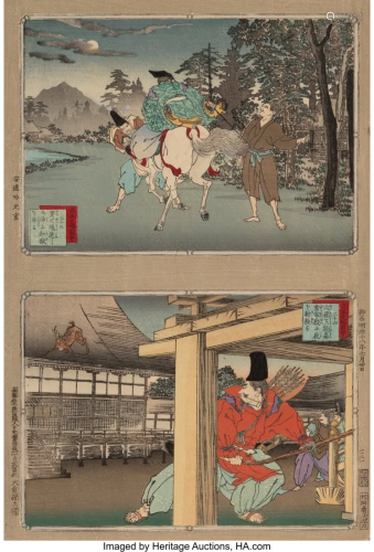 Adachi Ginko (Japanese, 1870-1908) Three Works f