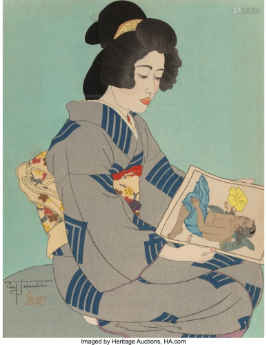 Paul Jacoulet (French, 1902-1960) La Geisha Kiyo