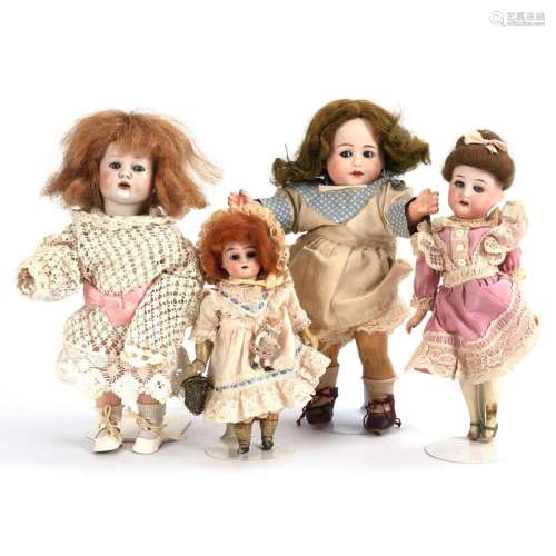 4 SMALL DOLLS. FOR THE DOLL DOCTOR.