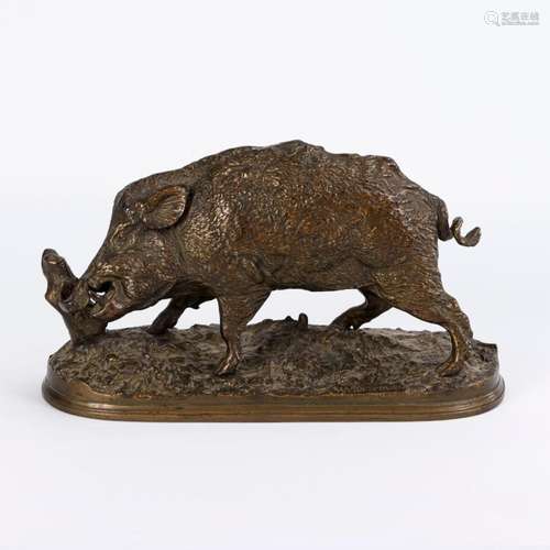 IRON ART CASTING: WILD BOAR.