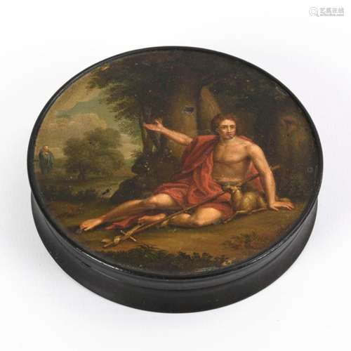 PAINTED LACQUER BOX "ST. JOHN".