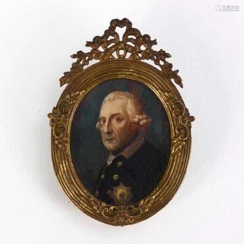 MINIATURE: FREDERICK THE GREAT, KING OF PRUSSIA.