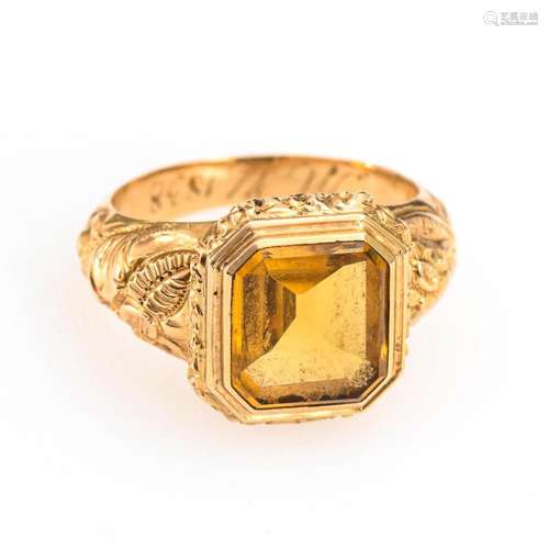 BIEDERMEIER MEN S RING WITH CITRINE?.