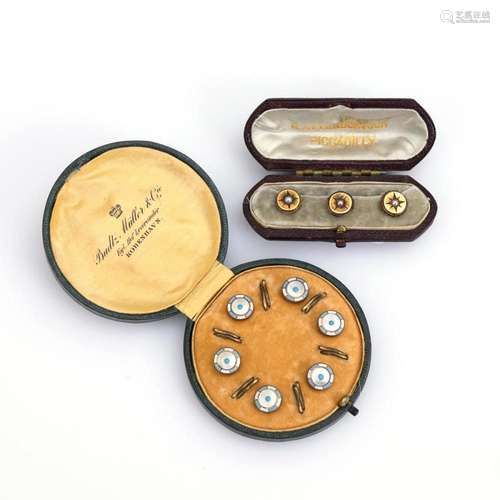 DANISH AND ENGLISH TAILCOAT BUTTONS IN ORIGINAL CASES, END O...