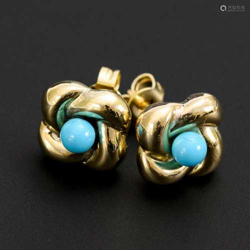 PAIR OF EARRINGS WITH TURQUOISE?.