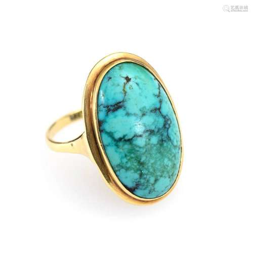 RING WITH MATRIX TURQUOISE.