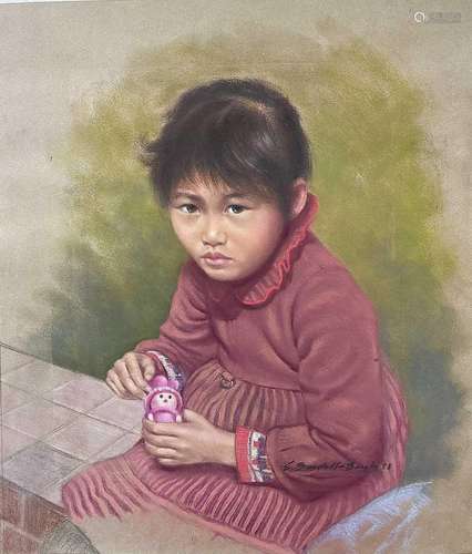 Ernest BENDELL-BAYLY (XX-XXI), Hong Kong Missy, pastel on pa...