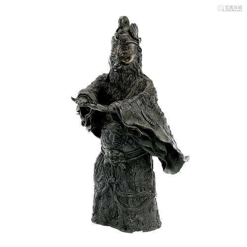 A Chinese bronze model of Confucius, 20th century, standing ...