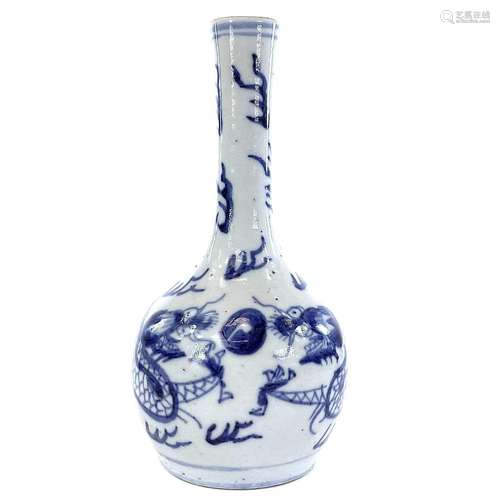 A Chinese blue and white porcelain bottle vase, 18th/19th ce...