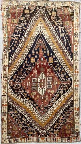 A South West Persian rug, mid-late 20th century, the charcoa...