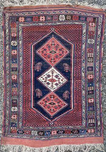 An Afshar rug, South West Persia, circa 1920s, the madder fi...