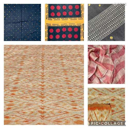 Five North African textiles, including one piece measuring a...