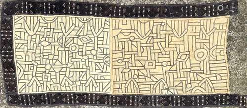 Two Kuba cloths, 60 x 133cm and 42 x 51cm.From a local priva...