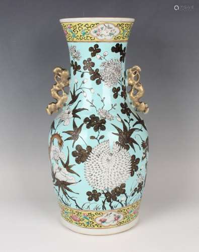 A Chinese Dowager Empress Cixi style porcelain vase