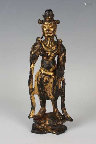 A Chinese gilt bronze figure of an immortal