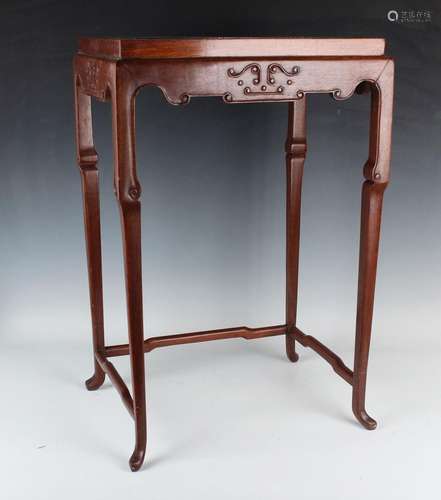 A Chinese hardwood occasional table