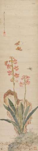 ATTRIBUTED TO JU LIAN (1828-1904)  Two paintings of Flowers,...