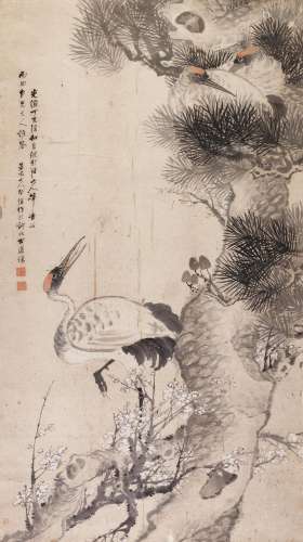 RUOMU SHANREN (QING DYNASTY) Pines and Cranes