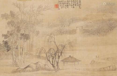 WU GUXIANG (1848-1903) Scholars in a Landscape