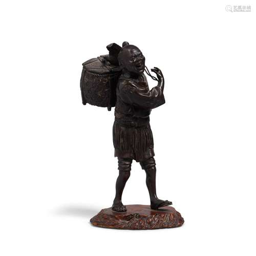 ATSUYOSHI FOR THE MARUKI COMPANY A bronze model of an old ma...