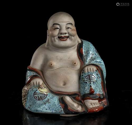 A POLYCHROME PORCELAIN BUDAI  
China, 20th century