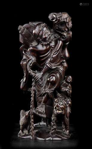 A WOOD DAOIST IMMORTAL LI TIEGUAI
China, 20th century