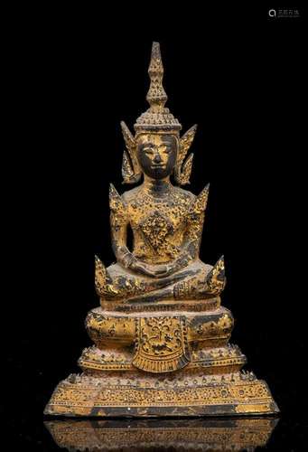 A GILT BRONZE BUDDHA
Thailand, 19th century