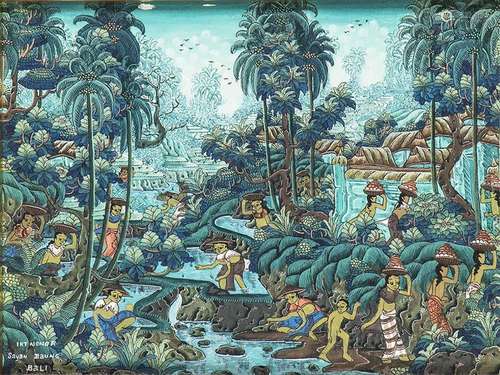 A COLOURS ON CANVAS PAINTING WITH A SCENE OF FISHING
Bali, s...