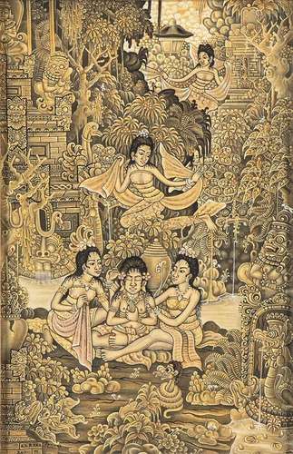 A COLOURS ON CANVAS PAINTING WITH A MYTHOLOGICAL SCENE
Bali,...