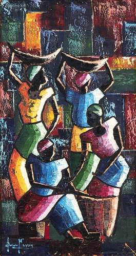 A COLOURS ON CANVAS PAINTING WITH FEMALE FIGURES
Africa, sec...