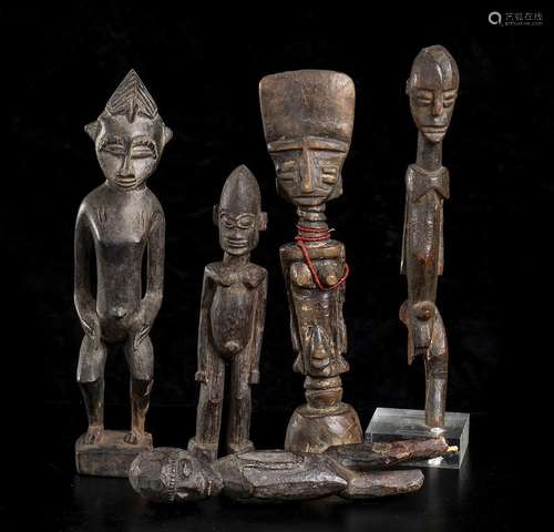 FIVE WOOD FIGURES
Africa