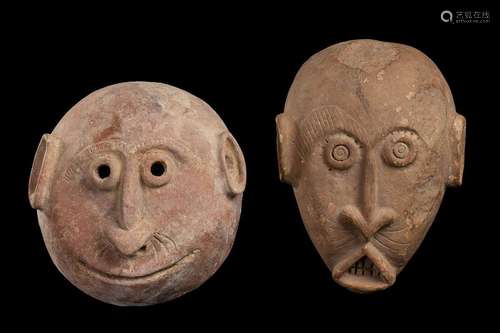 TWO POTTERY MASKS
Africa