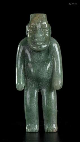 A GREEN JADE STANDING FIGURE
Olmec style