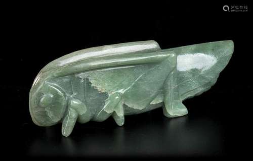 A GREEN JADE GRASSHOPPER
Pre-columbian style