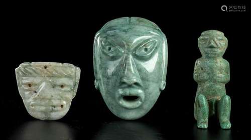 THREE STONE ITEMS
Pre-columbian style