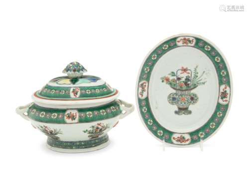 A Chinese Export Famille Verte Porcelain Covered Tureen and ...